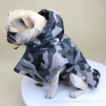 Imperméable pour animaux de compagnie de concepteur personnalisé de camouflage extérieur